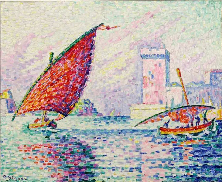 Marseille, fiskebåter eller Fort Saint-Jean - Paul Signac