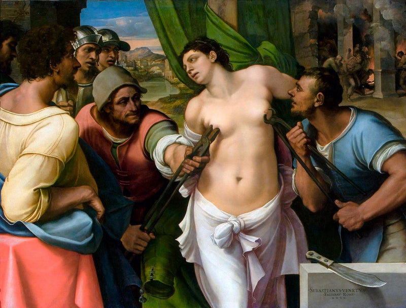 Martyrdom av Sainte Agathe - Sebastiano del Piombo