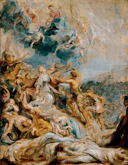 Martyrdom av Sankt Ursula - Peter Paul Rubens