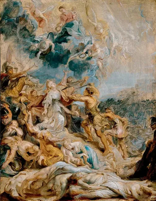 Martyrdom av Sankt Ursula - Peter Paul Rubens
