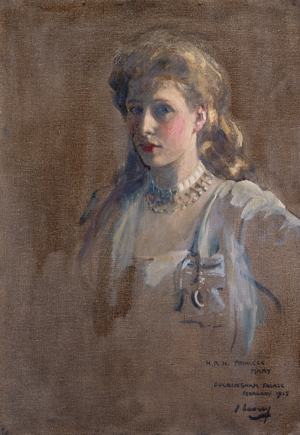 Mary, princesse royale (1897-1965), devenue plus tard comtesse de Harewood - John Lavery image 1 copie peinte à la main à l’huile