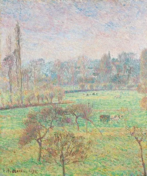 Morgen, høst, Éragny - Camille Pissarro