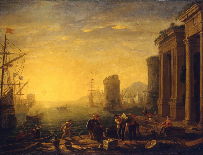 Morgen i havnen - Claude Lorrain