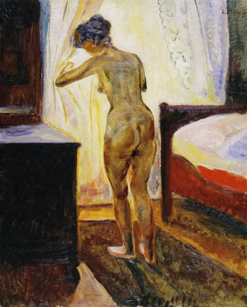 Morgen. Nøgen ved vinduet - Edvard Munch