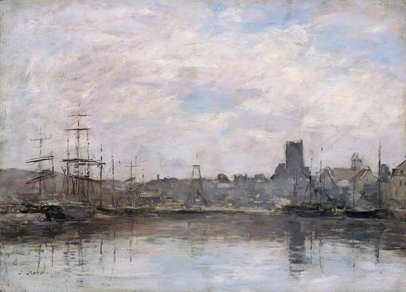 Septembermorgen: Fécamp havn - Eugène Boudin