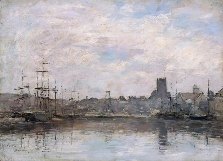 Septembermorgen: Fécamp havn - Eugène Boudin