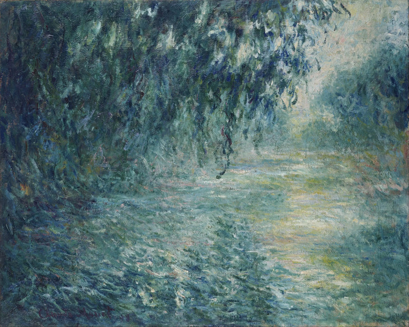 Formiddag på Seinen, regnvær - Claude Monet