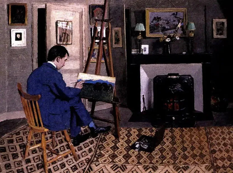 Max Rodriguez-Henriques i Félix Vallottons verksted, svigerfaren - Félix Vallotton

Source:
Max Rodriguez-Henriques dans l'atelier de Félix Vallotton, fils beau-père - Félix Vallotton