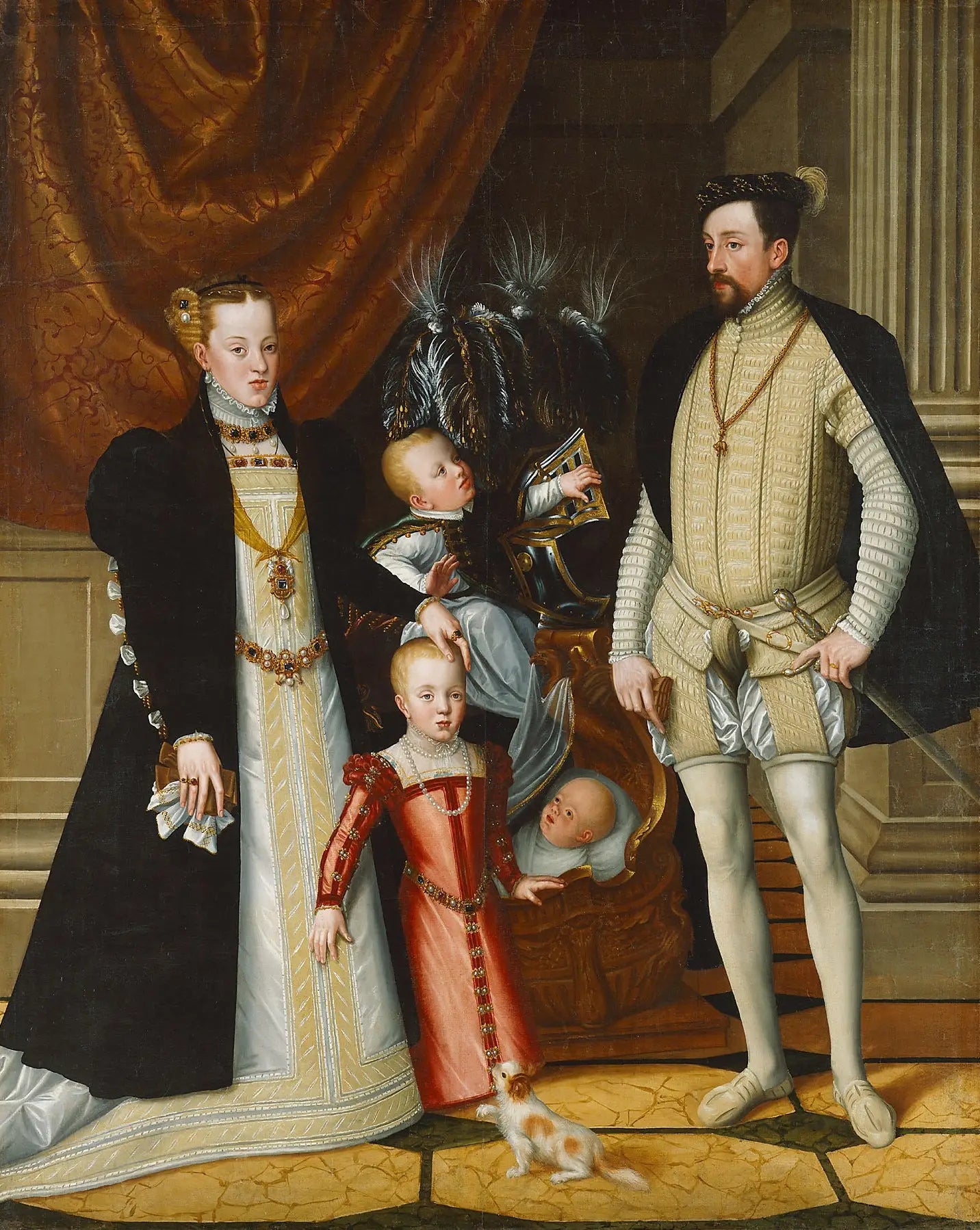 Maximilian II His Wife and Three Children - Giuseppe Arcimboldo - Alpha Reproduction