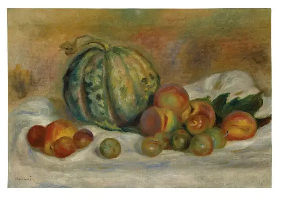 Melon og frukter - Pierre-Auguste Renoir