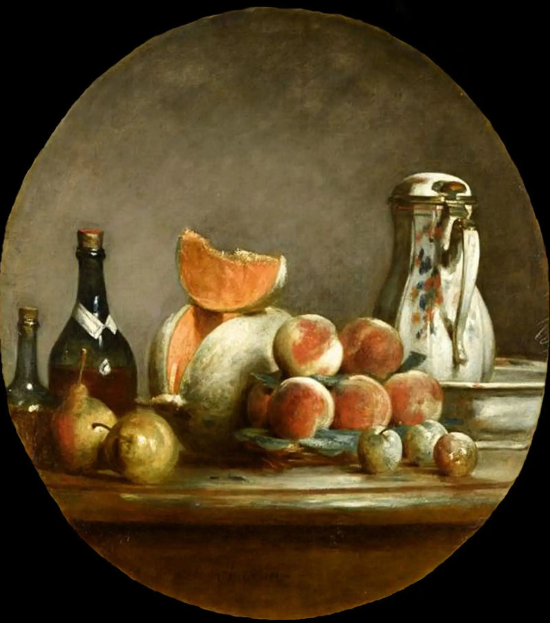 Melon, Pærer, Ferskner og Svisker - Jean Simeón Chardin