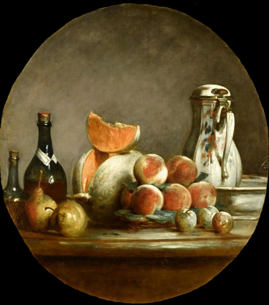 Melon, Pærer, Ferskner og Svisker - Jean Simeón Chardin