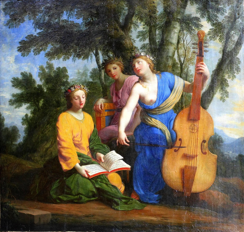 Melpomene, Érato og Polymnie - Eustache Le Sueur