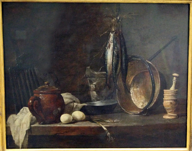 Menyer for magre retter og kjøkkenutstyr - Jean Siméon Chardin