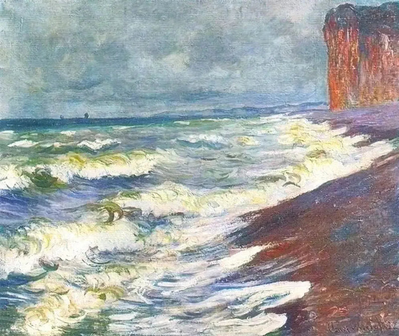 Mer opprørt ved Pourville - Claude Monet
