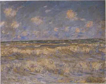 Mer agitée - Claude Monet image 1 copie peinte à la main à l’huile