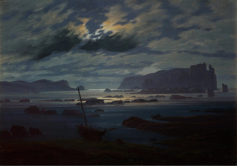 Nordhavet i måneskinn - Caspar David Friedrich