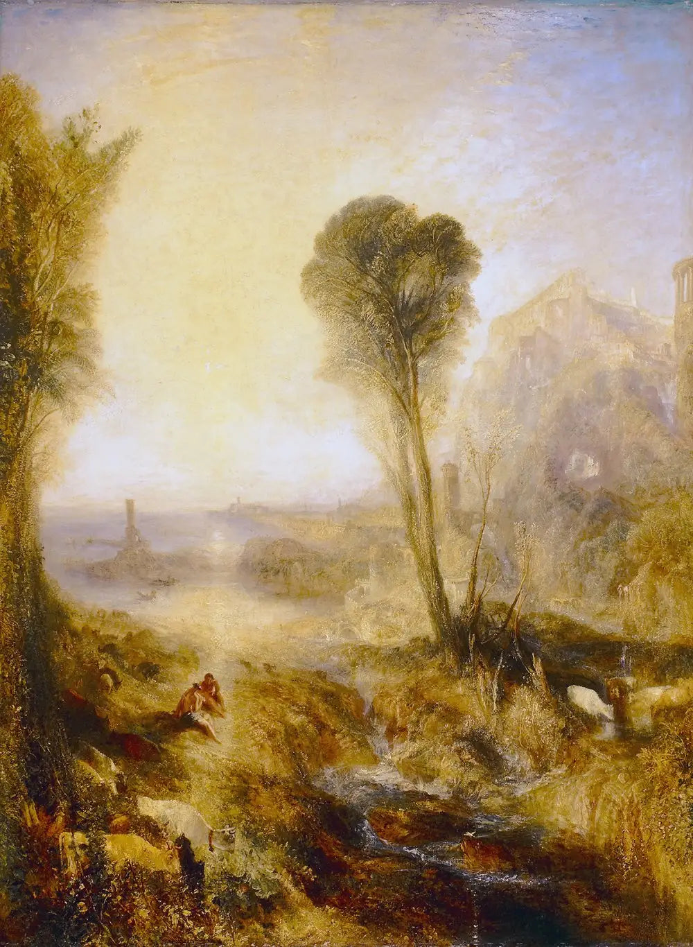 Mercure et Argus - J. M. W. Turner image 1 copie peinte à la main à l’huile