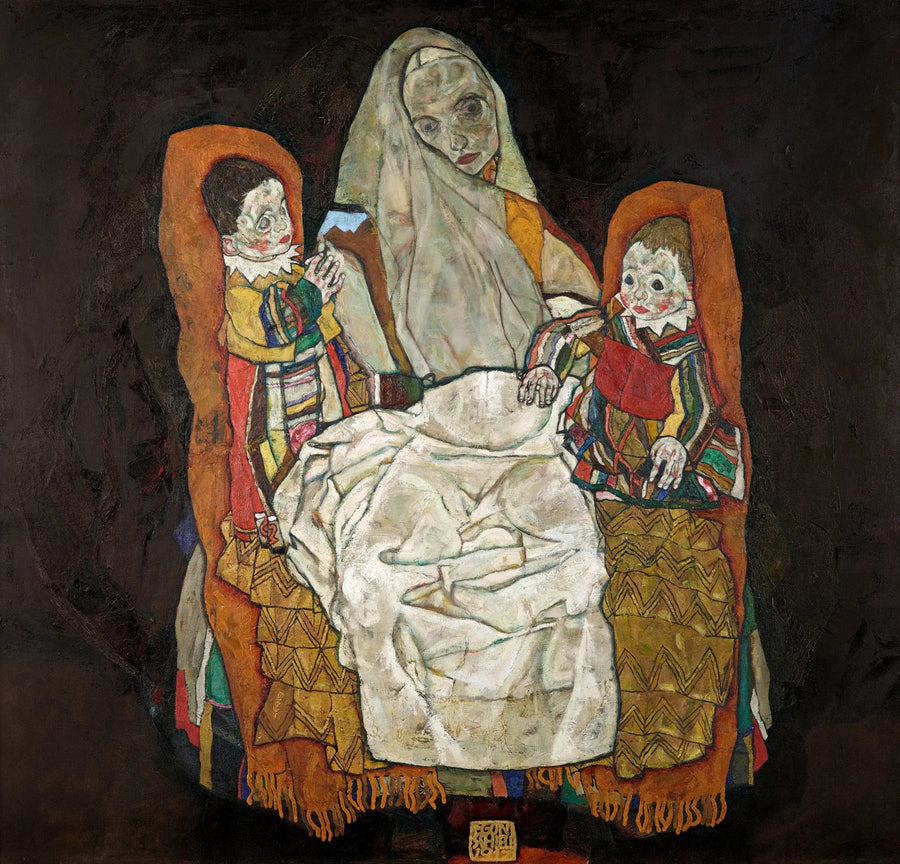 Mor med to barn III - Egon Schiele