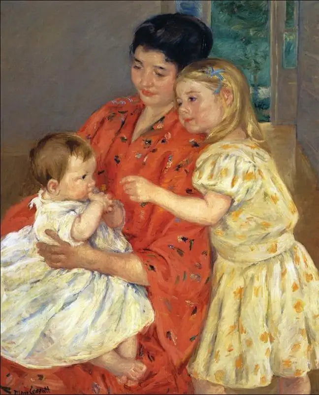 Mor og to barn - 1901 - Mary Cassatt