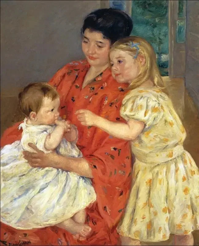Mor og to barn - 1901 - Mary Cassatt
