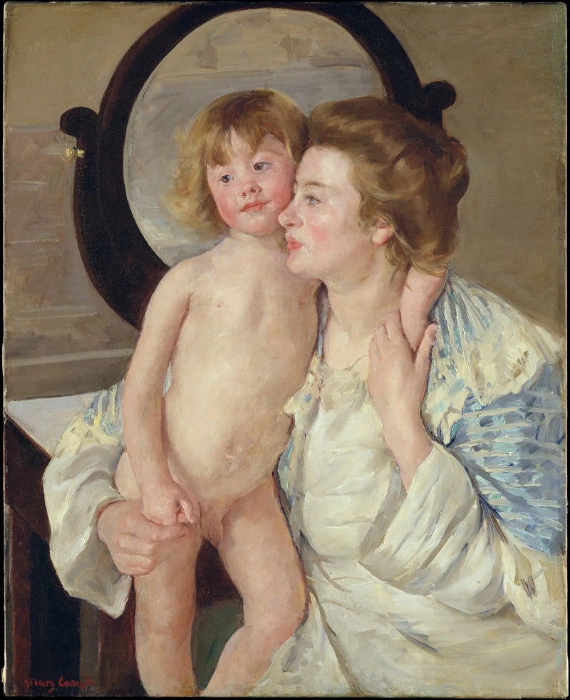 Mor og Barn (Det ovale speilet) - Mary Cassatt