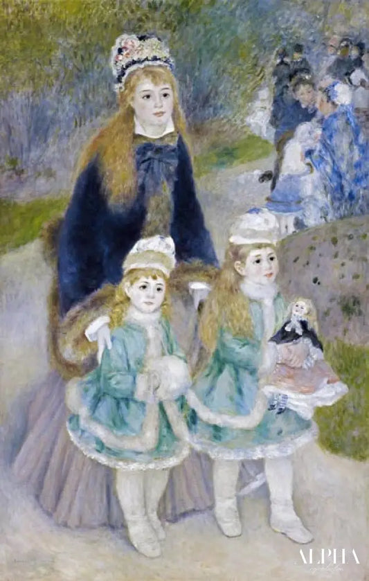 Mère et enfants - Pierre-Auguste Renoir - Reproductions de tableaux et peintures haut de gamme