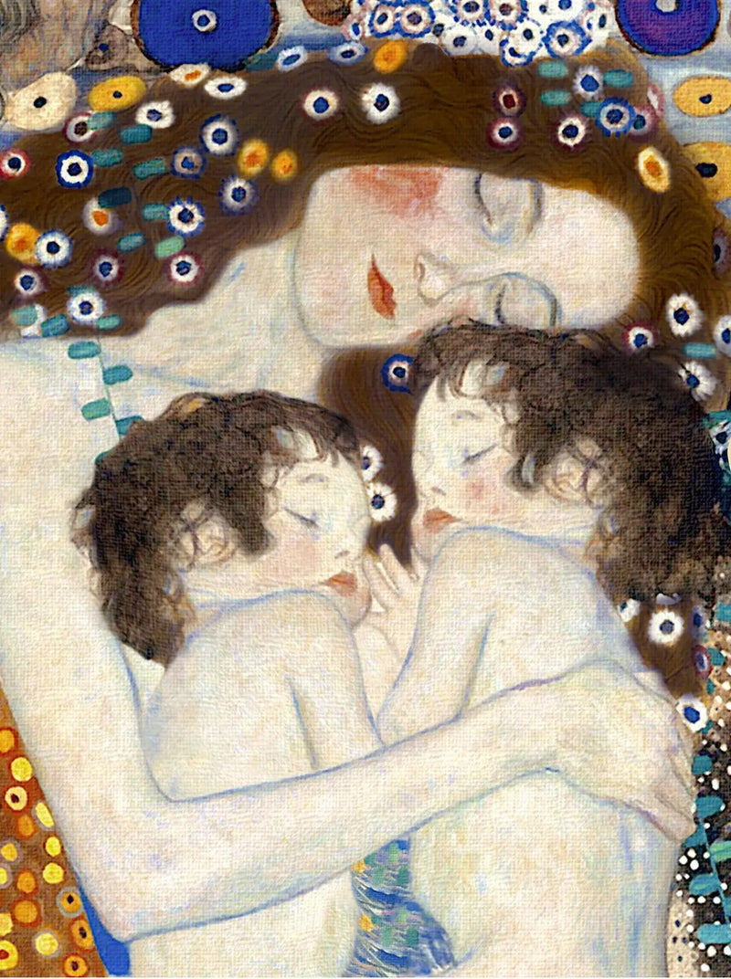 👩‍👧‍👦 Mor og barn – Lys versjon (Detalj II av Les Trois Âges de la Femme) – Gustav Klimt (1905)