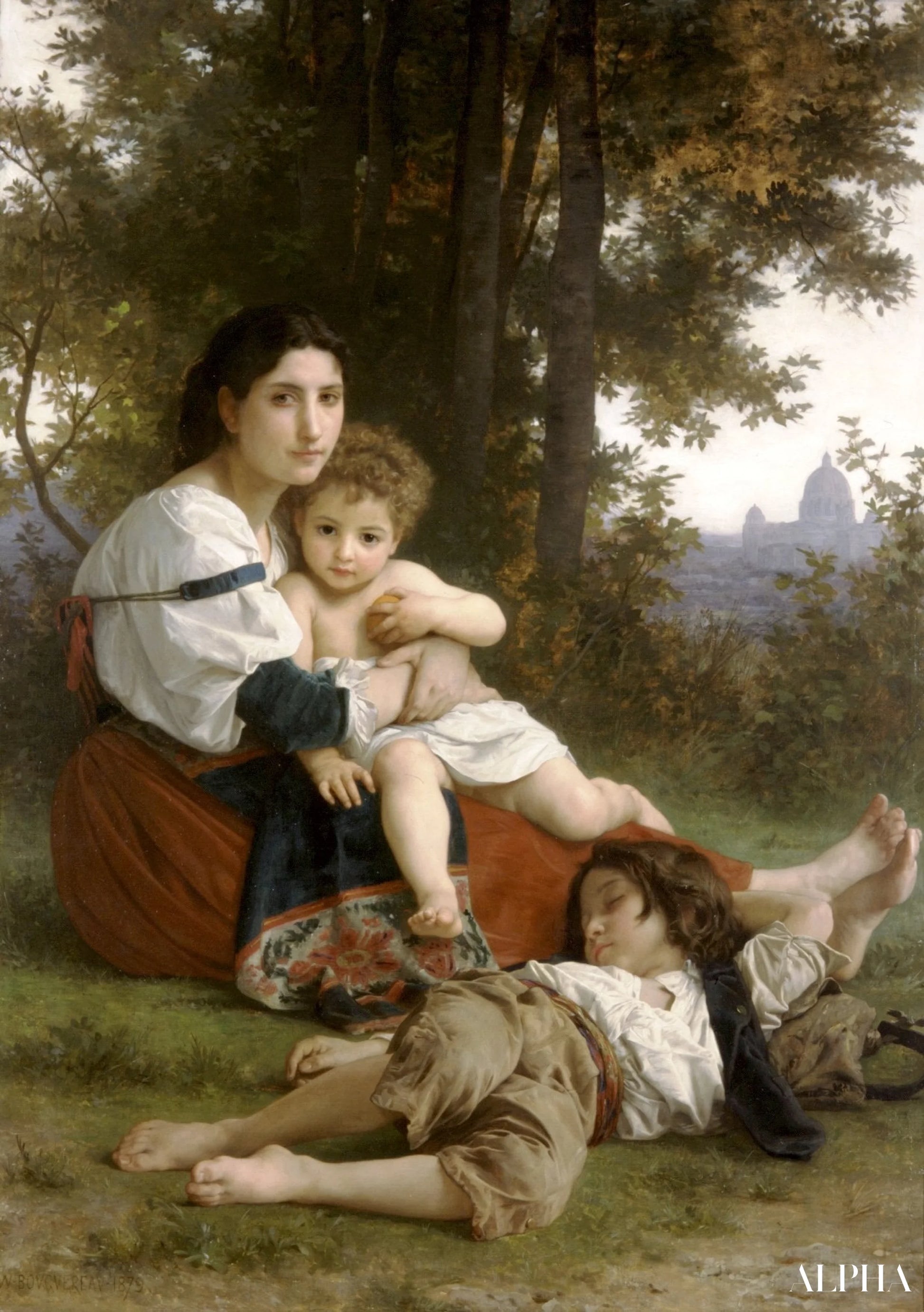 Mor og barn - William Bouguereau - Høykvalitets reproduksjoner av malerier og bilder