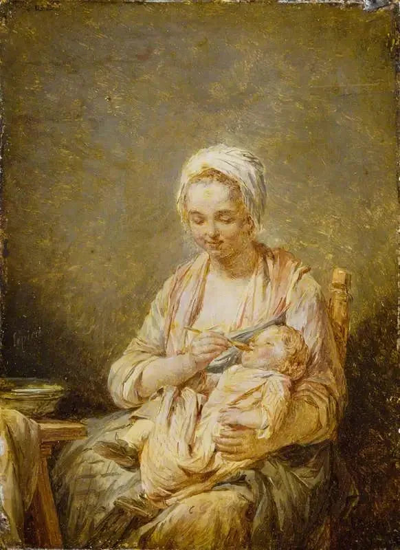 Mor som mater barnet sitt - Nicolas-Bernard Lépicé