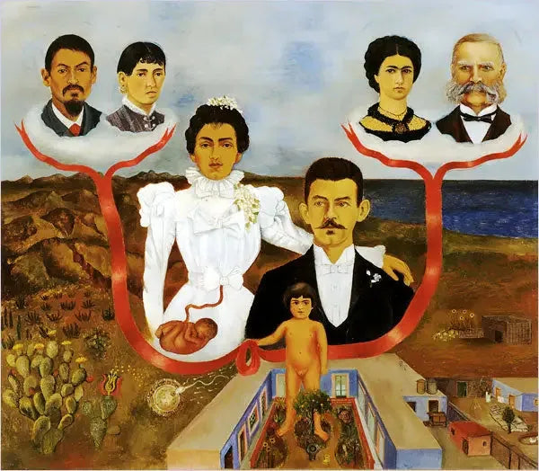 Mine besteforeldre, mine foreldre og jeg - Frida Kahlo