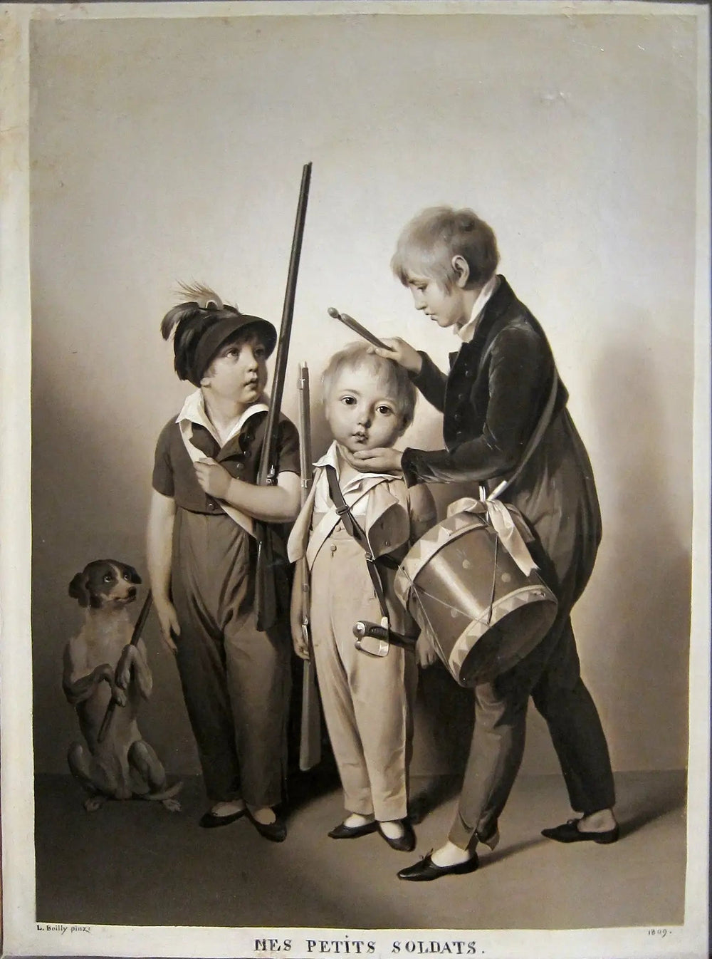 Mes petits soldats - Louis-Léopold Boilly image 1 copie peinte à la main à l’huile