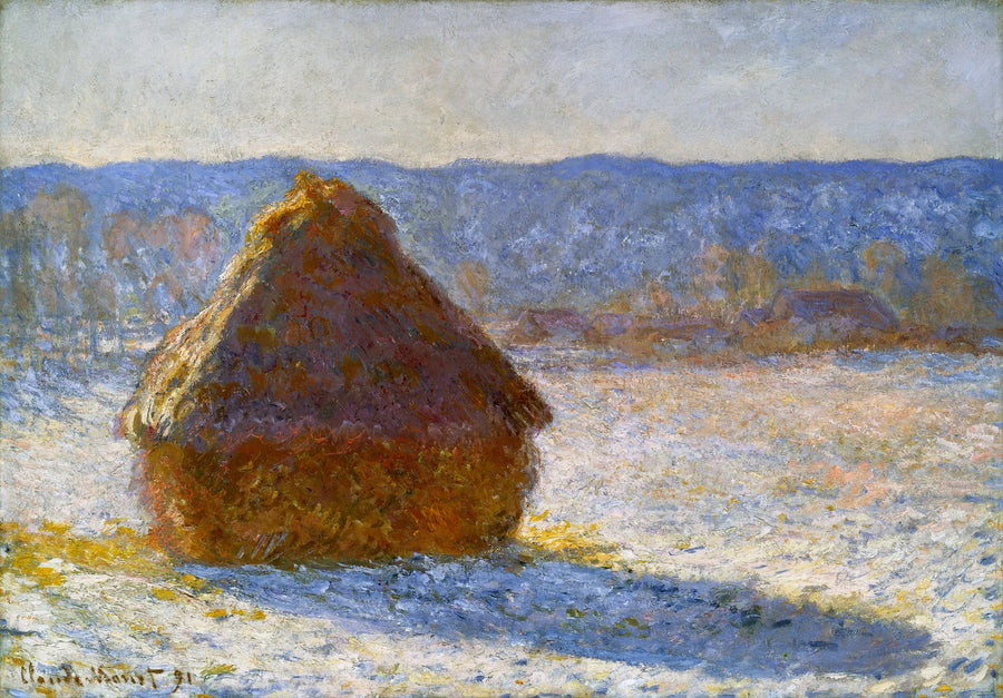 Møller, snøeffekt, om morgenen - Claude Monet