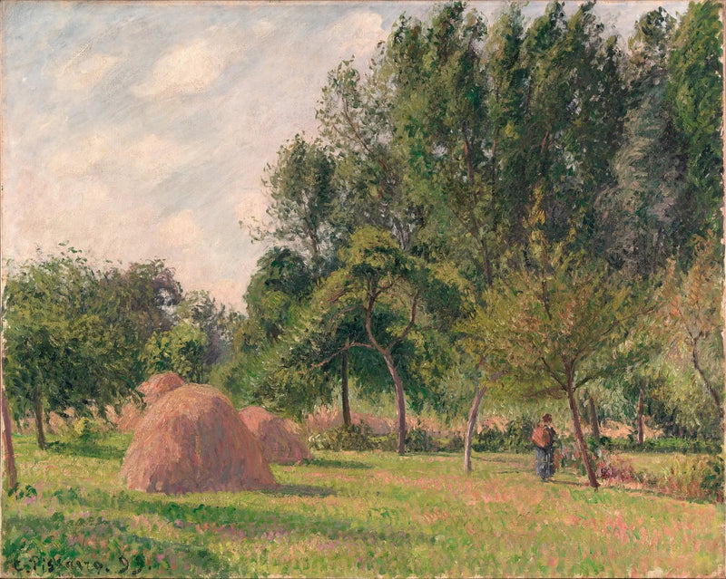 Høyballer, morgen, Éragny - Camille Pissarro