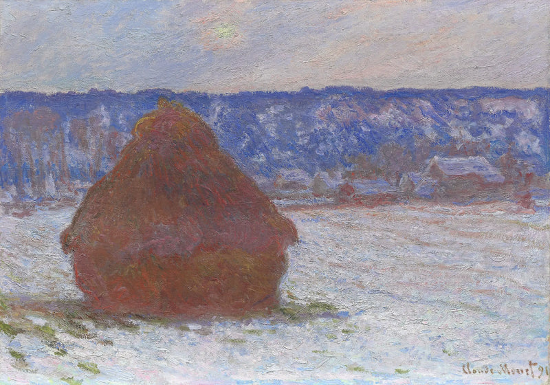 Møller, snøeffekt - Claude Monet