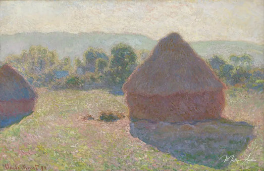 Meules, milieu du jour - Claude Monet - Reproductions de tableaux et peintures haut de gamme