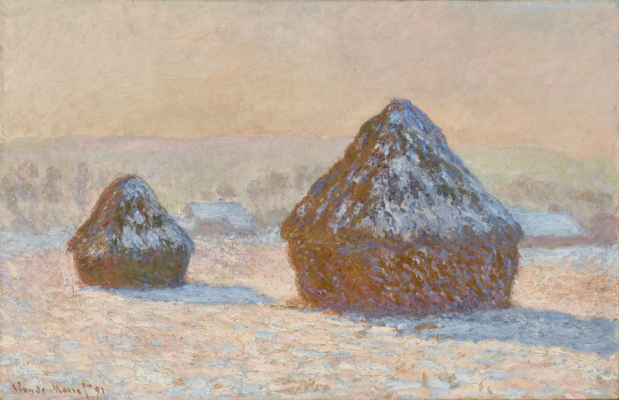 Møller, snøeffekt, om morgenen - Claude Monet