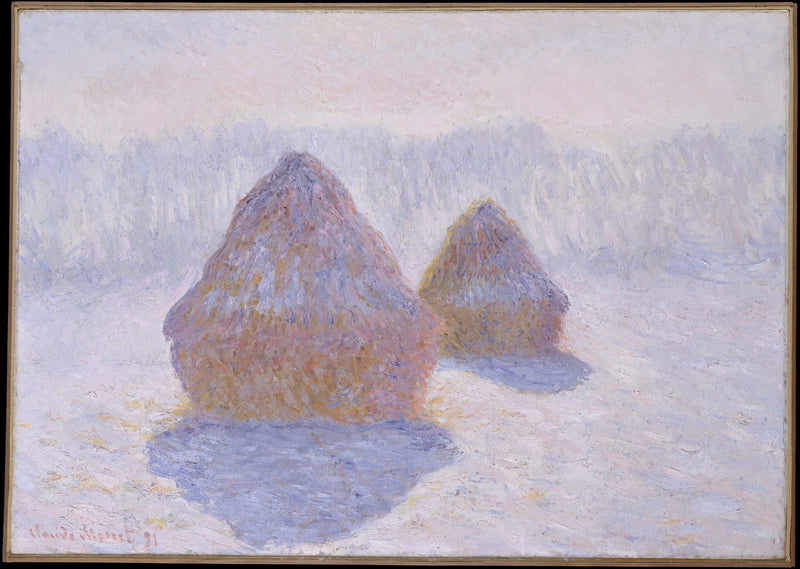 Høystrå: snøeffekt - Claude Monet