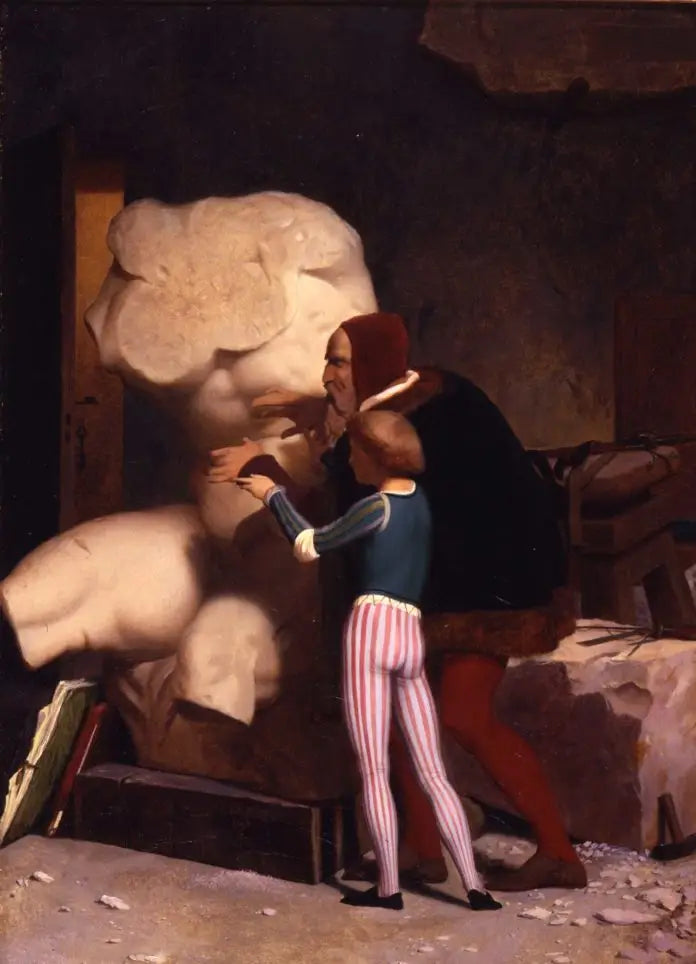 Michelangelo i sitt atelier - Jean-Léon Gérôme