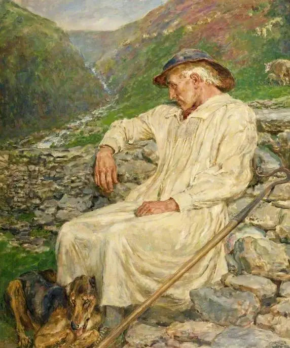 Michel et la bergerie inachevée - Briton Rivière image 1 copie de tableau peinte à la main