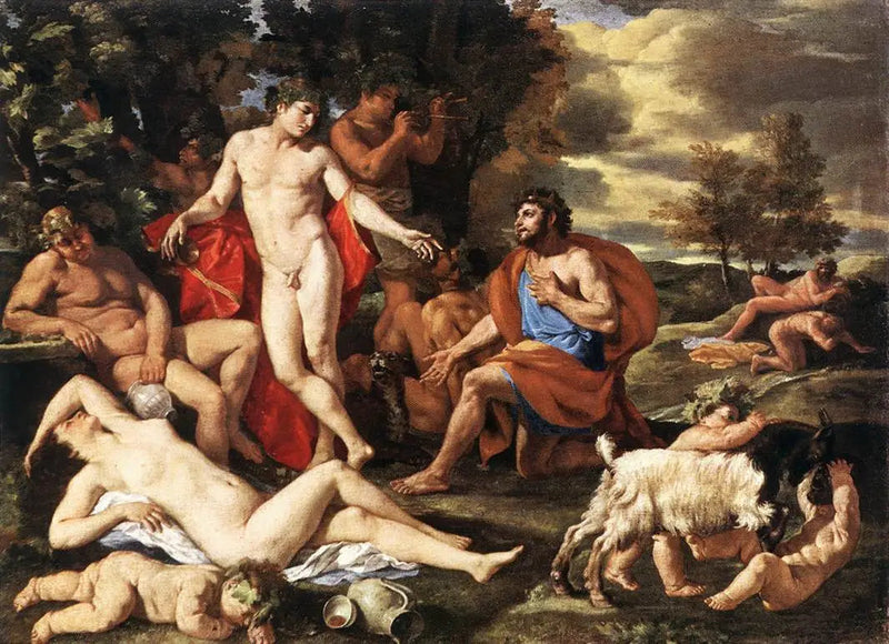 Midas foran Bacchus - Nicolas Poussin