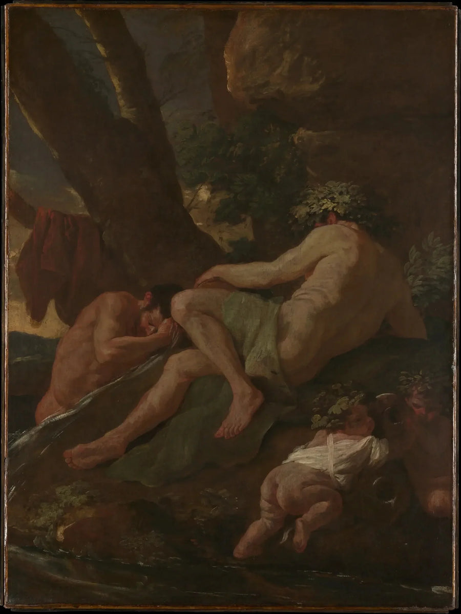 Midas som vasker seg i Pactole - Nicolas Poussin