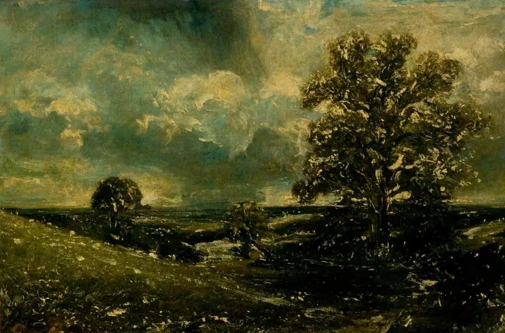 Midi, West End Fields, Hampstead, Londres (croquis) - John Constable image 1 copie peinte à la main à l’huile
