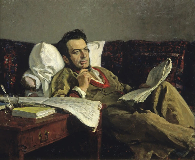 Mikhaïl Ivanovitch Glinka under komponeringen av operaen « Rouslan og Ludmila » - Ilya Repin