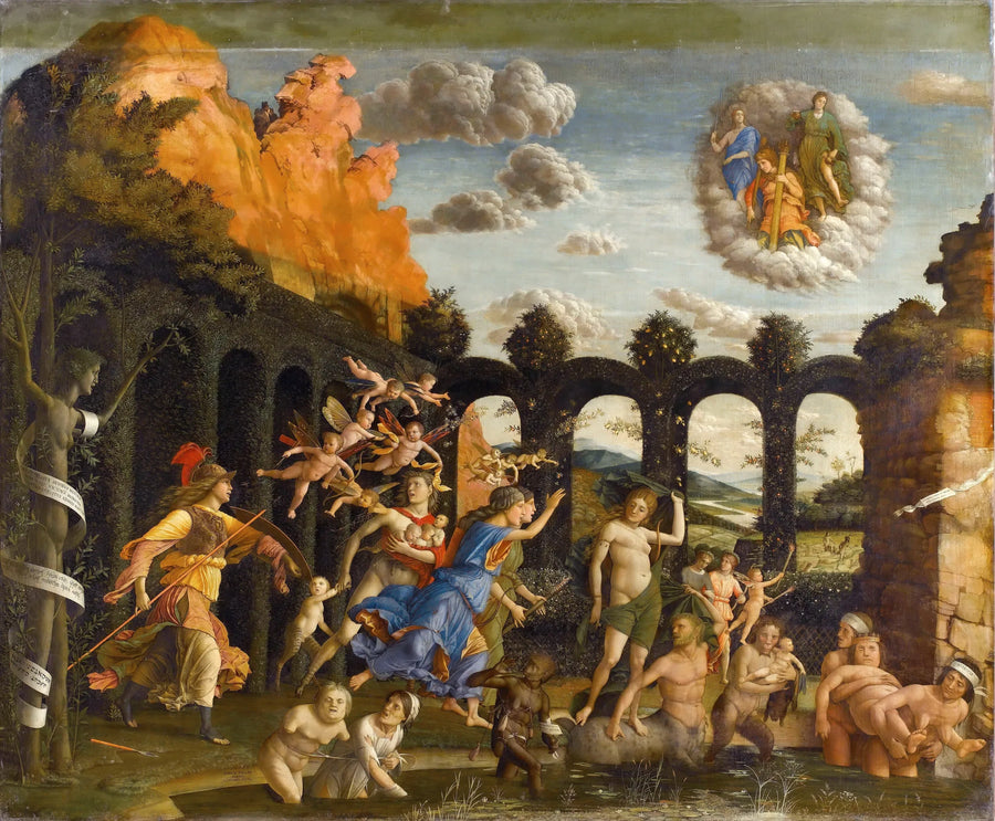 Minerve jager bort de onde vanene i dydens hage - Andrea Mantegna