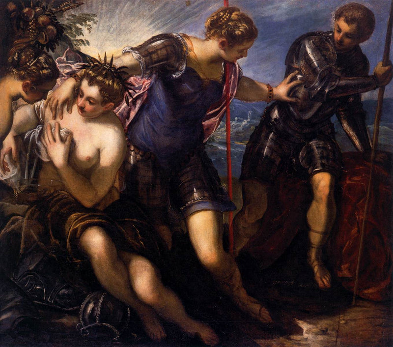 Minerve fjerner Mars fra Fred og Velstand - Jacopo Tintoretto