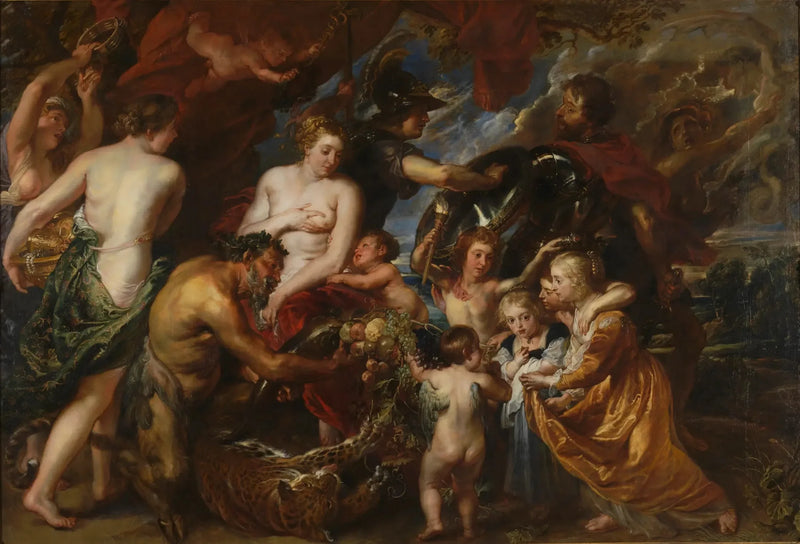Minerve som beskytter freden på Mars - Peter Paul Rubens