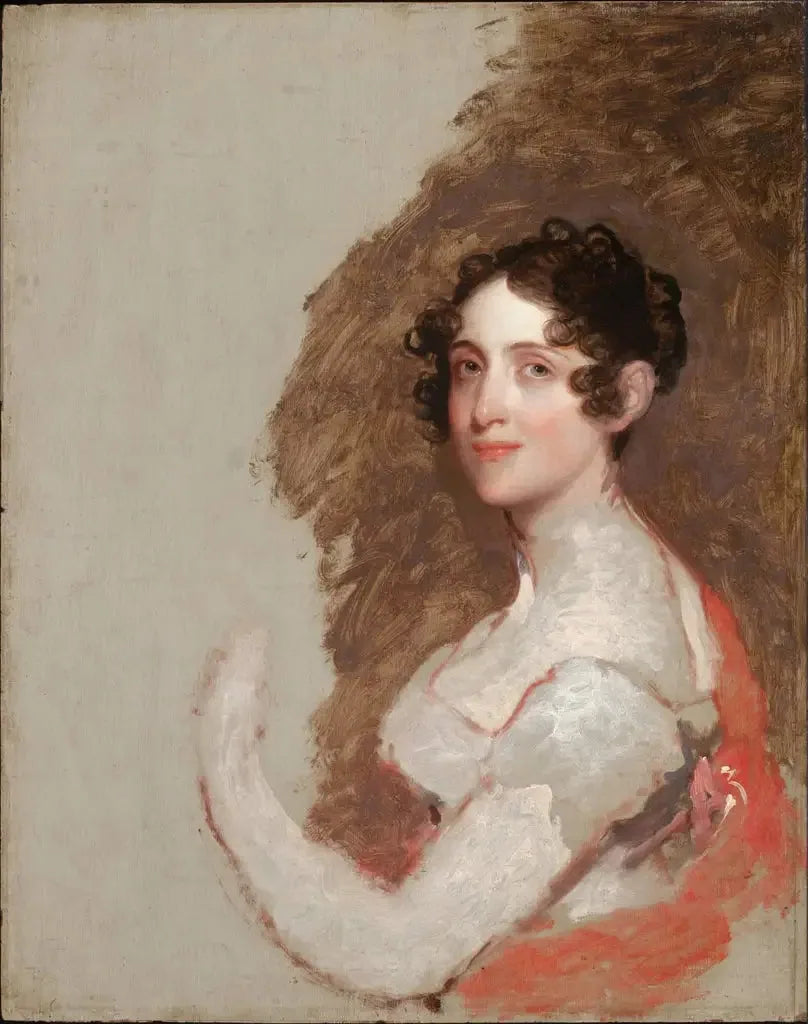 Dame Charles Stewart (Delia Tudor) - Gilbert Stuart

Source:
Mme Charles Stewart (Delia Tudor) - Gilbert Stuart