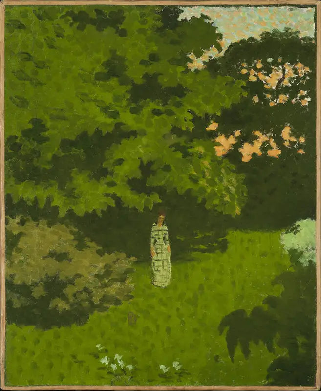 Fru Claude Terrasse i hagen til Clos au Grand-Lemps - Pierre Bonnard