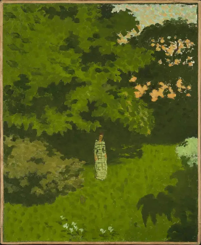 Fru Claude Terrasse i hagen til Clos au Grand-Lemps - Pierre Bonnard